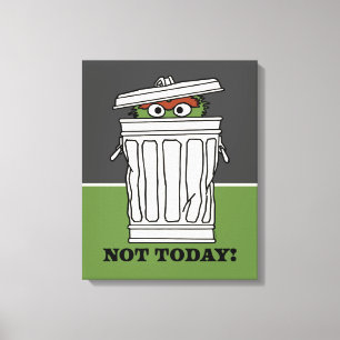 Sesame Street Oscar the Grouch Inte idag! Canvastryck