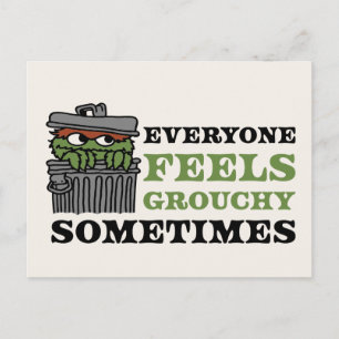 Sesame Street Oscar the Grouch känner sig grinig Vykort