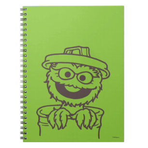 Sesame Street Oscar the Grouch Ljusgrön Anteckningsbok