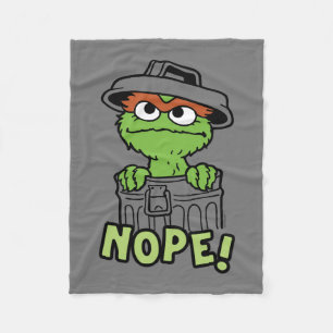 Sesame Street Oscar the Grouch Nope! Fleecefilt