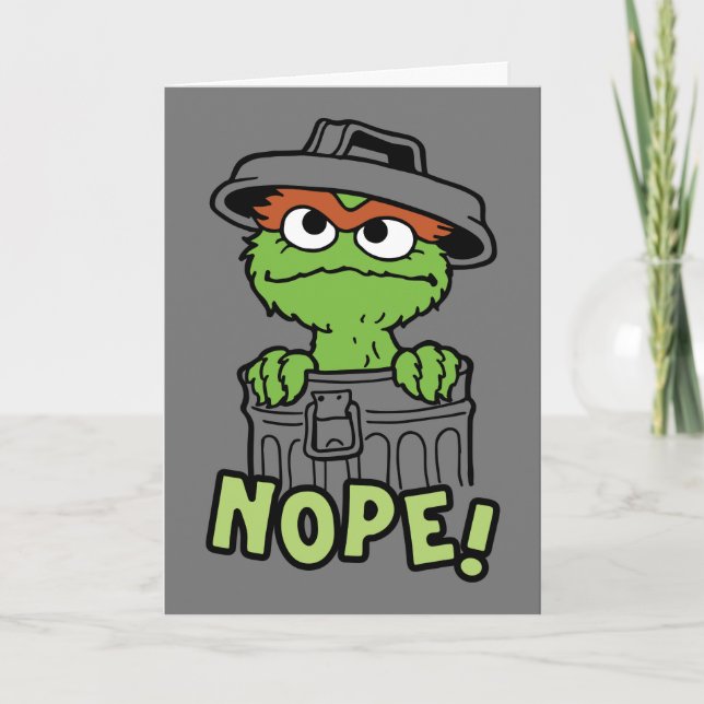 Sesame Street | Oscar the Grouch Nope! Helgkort (Framsida)