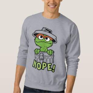 Sesame Street Oscar the Grouch Nope! Lång Ärmad Tröja