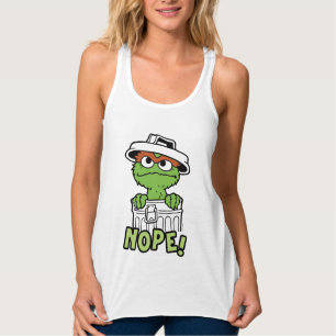 Sesame Street   Oscar the Grouch Nope! Linne Med Racerback