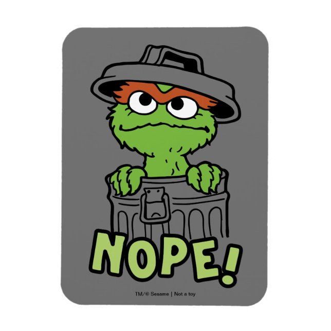 Sesame Street | Oscar the Grouch Nope! Magnet (Vertikal)