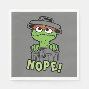 Sesame Street Oscar the Grouch Nope! Pappersservett