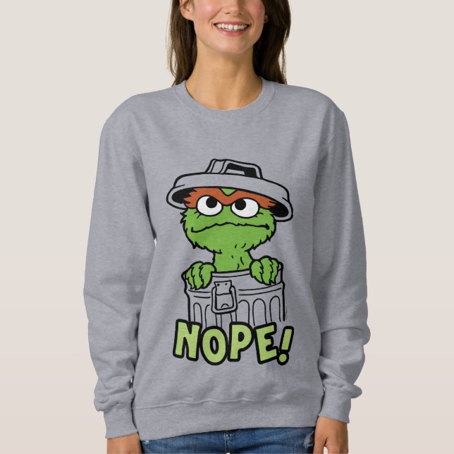 Sesame Street | Oscar the Grouch Nope! T Shirt (Framsida)