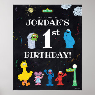 Sesame Street Pals   1:a födelsedag Poster