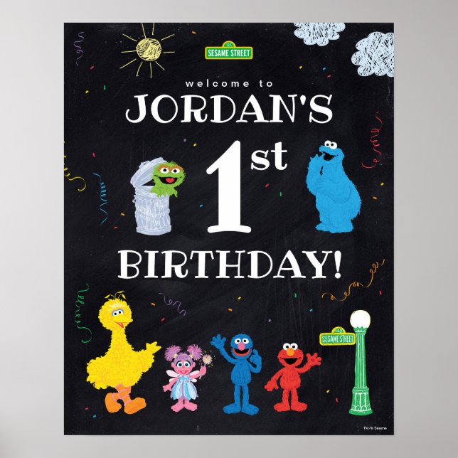 Sesame Street Pals | 1:a födelsedag Poster (Framsidan)