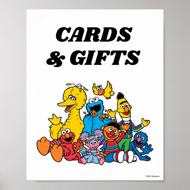 Sesame Street Pals 1st Birthday Cards & Gifts Sign Poster (Framsidan)