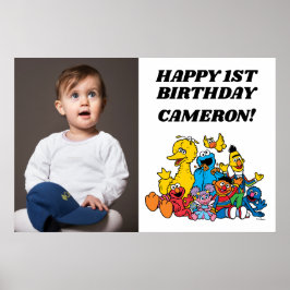 Sesame Street Pals 1st Birthday Poster