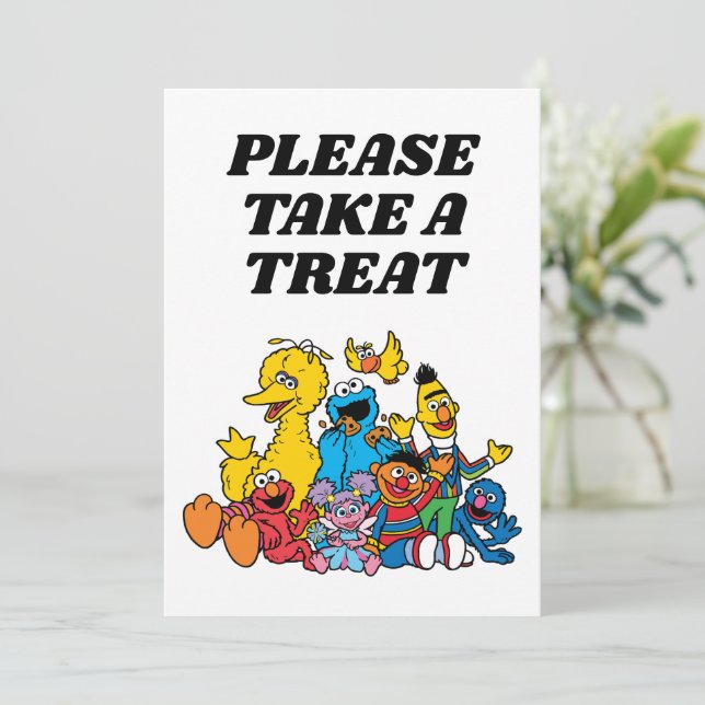 Sesame Street Pals 1st Birthday Ta ett prov Inbjudningar (Stående Fram)