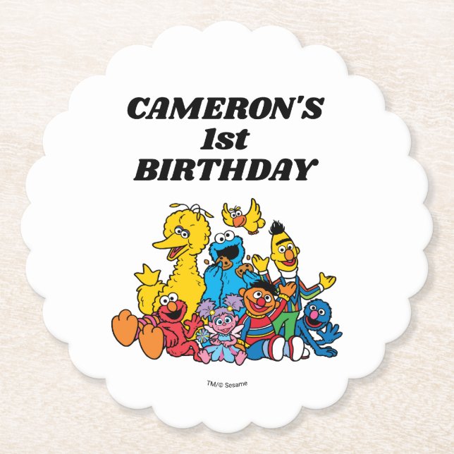 Sesame Street Pals 1st Birthday Underlägg Papper (Framsida)