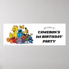 Sesame Street Pals 1st Birthday Välkommen Poster