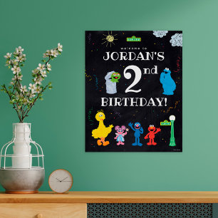 Sesame Street Pals   2:a födelsedag Välkommen Poster