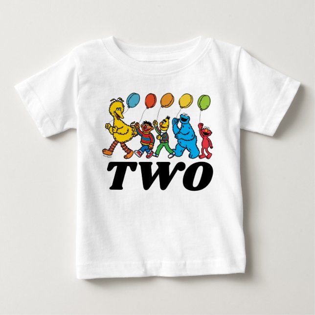 Sesame Street Pals | Andra födelsedagsballongen T Shirt (Framsida)