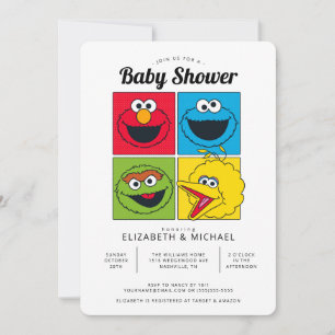 Sesame Street Pals Baby Shower-inbjudan Inbjudningar