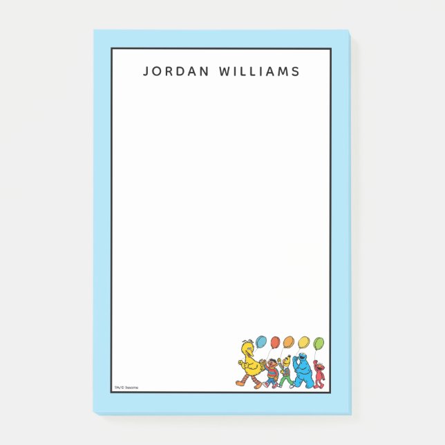 Sesame Street Pals| Ballonger i Party Post-it Block (Framsida)