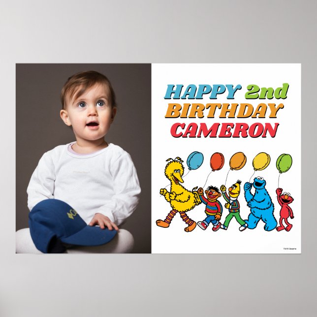 Sesame Street Pals Balloons Birthday Poster (Framsidan)