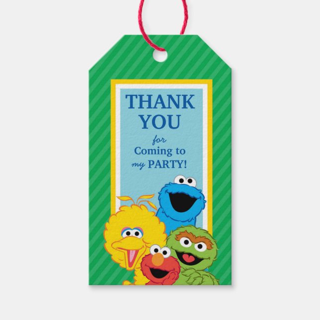 Sesame Street Pals Birthday Presentetikett (Framsidan)