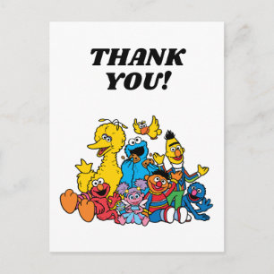 Sesame Street Pals Birthday Tack Vykort