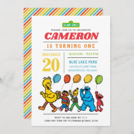 Sesame Street Pals | Bubblor 1:a födelsedag Inbjudningar