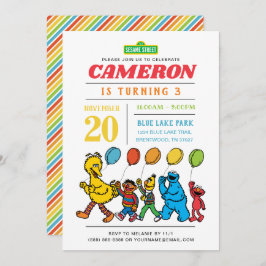 Sesame Street Pals | Bubblor 3:e födelsedagen Inbjudningar