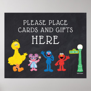 Sesame Street Pals Chalkboard   Kort och gåvor Poster