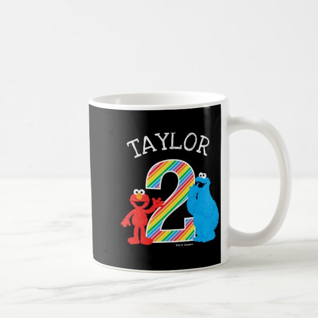 Sesame Street Pals Chalkboard Rainbow 2nd Birthday Kaffemugg (Höger)