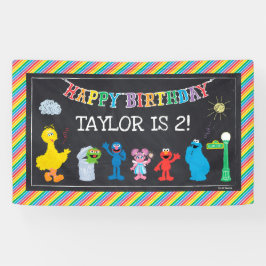 Sesame Street Pals Chalkboard Rainbow Birthday