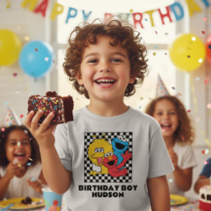 Sesame Street Pals Checkated Birthday Boy T Shirt
