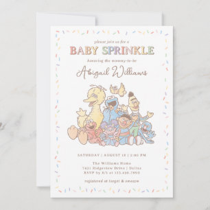 Sesame Street Pals Confetti Baby Sprinkle Inbjudningar