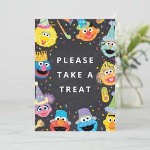 Sesame Street Pals Confetti Behandla Inbjudningar