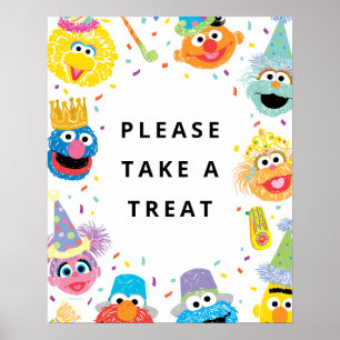 Sesame Street Pals Confetti   Behandla Poster