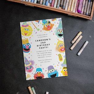 Sesame Street Pals Confetti Birthday-inbjudan Vykort
