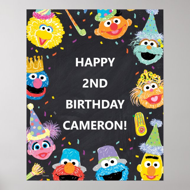 Sesame Street Pals Confetti Birthday Poster (Framsidan)