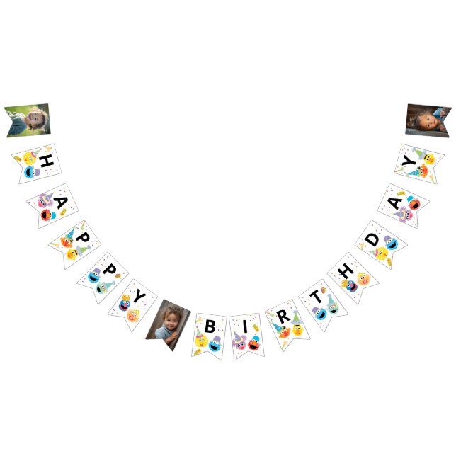 Sesame Street Pals Confetti Birthday Vimplar (Alla)