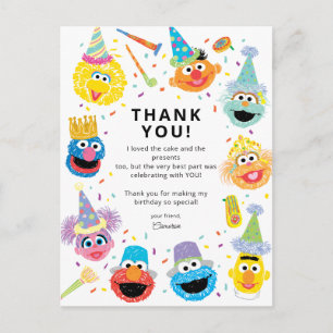 Sesame Street Pals Confetti Birthday Vykort