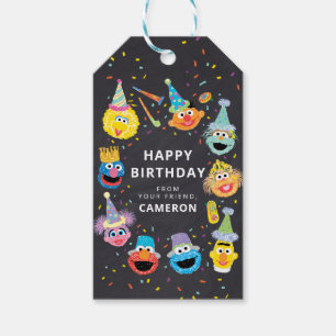 Sesame Street Pals Confetti Grattis på födelsedage Presentetikett