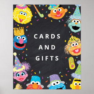 Sesame Street Pals Confetti   Kort och gåvor Poster
