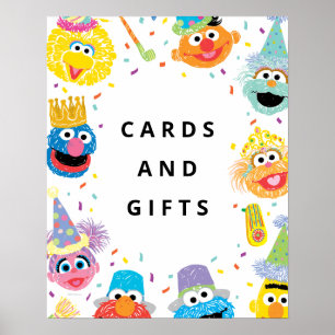 Sesame Street Pals Confetti   Kort och gåvor Poster