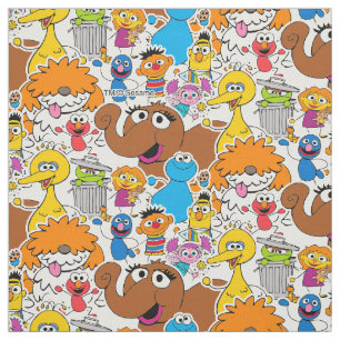 Sesame Street Pals Doodley Mönster Tyg
