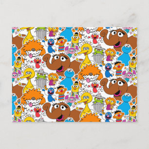 Sesame Street Pals Doodley Mönster Vykort