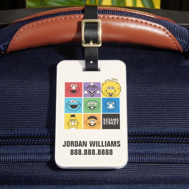 Sesame Street Pals | Färg-block | Lägg till ditt n Bagagebricka (Framsida Insitu 2)