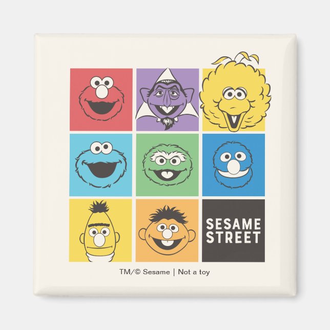 Sesame Street Pals | Färg-block Magnet (Framsidan)