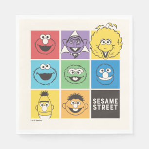 Sesame Street Pals   Färg-block Pappersservett