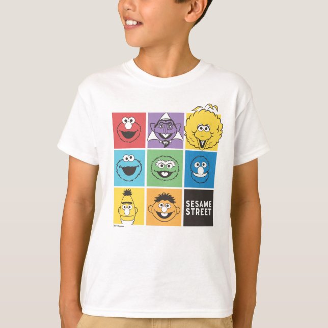 Sesame Street Pals | Färg-block T Shirt (Framsida)