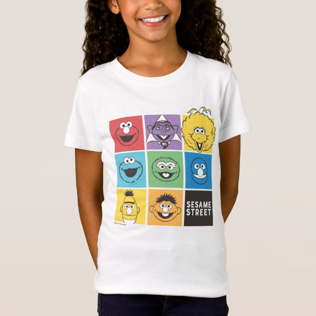 Sesame Street Pals | Färg-block T Shirt (Framsida)