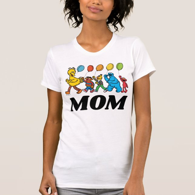 Sesame Street Pals | Födelsedagsballonger - Mamma T Shirt (Framsida)
