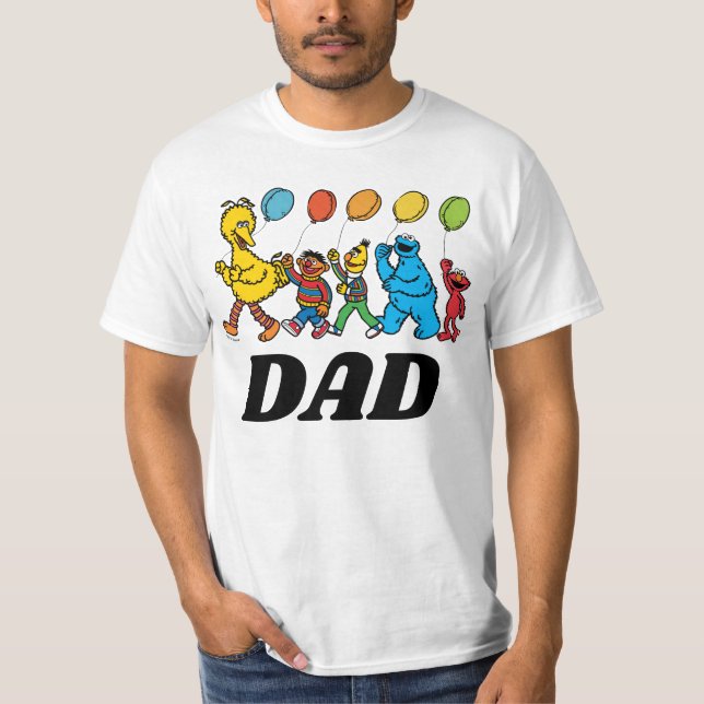 Sesame Street Pals | Födelsedagsballonger - Pappa  T Shirt (Framsida)