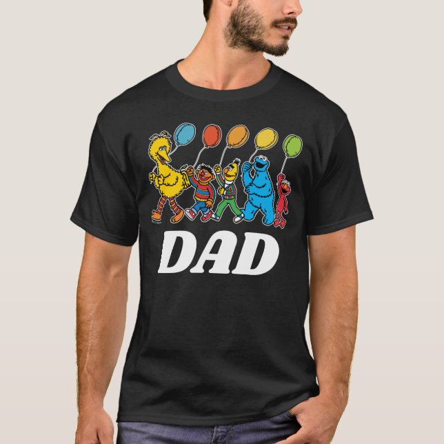 Sesame Street Pals | Födelsedagsballonger - Pappa  T Shirt (Framsida)